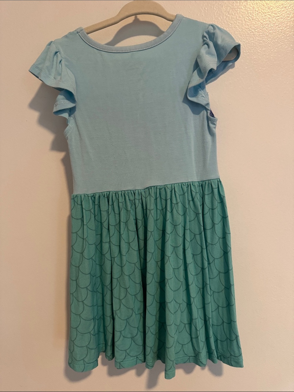 Posh Peanut Aqua and Purple Mermaid Print Dress - Picture 5 of 8